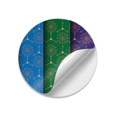 Imagem de Autocolantes Adesivos Redondos Coloridos Ano Novo 25 Unidades - Tamanho 85x85cm