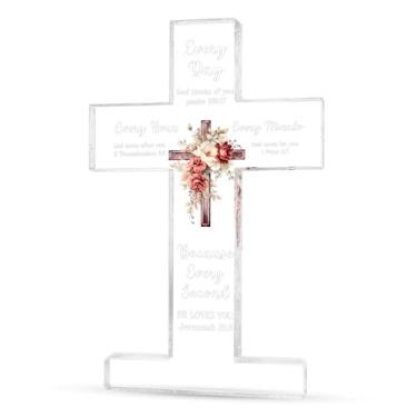 Imagem de Presentes cristãos para mulheres, presente de inspiração para mulheres, versículo bíblico, decoração de mesa, aniversário, Natal, presentes religiosos para mãe cristã, irmã amigas, escritura, cruz