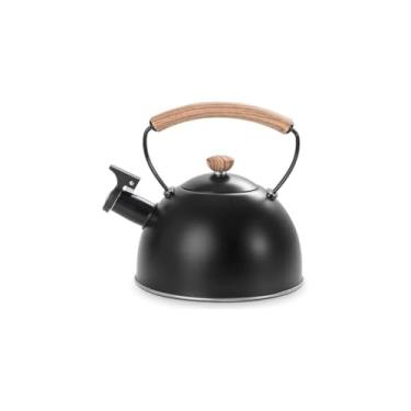 Imagem de Chaleira com Apito em Aço Inox, 1,5 Litros, Punho Resistente ao Calor, Fundo 4mm, 450g