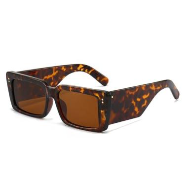 Imagem de Óculos de Sol UV400 - Cores Vibrantes, Hastes Largas, Lentes Degradê, Para Homens e Mulheres, Ideal para Esportes ao Ar Livre, Corrida e Ciclismo, Estampa de Leopardo