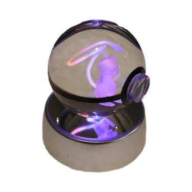 Imagem de Lâmpada De Cristal 3D Pikachu Gengar Mew Mewtwo Base De Figuras Presen