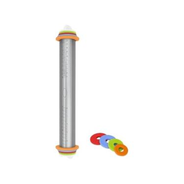 Imagem de Rolo de Massa Ajustável em Aço Inox 42cm com 4 Regulagens – Profissional