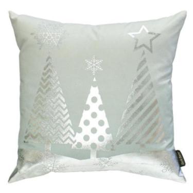Imagem de Almofada Foil Verde Arvore De Natal 43x43cm Belchior