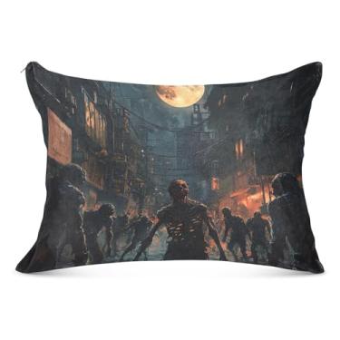 Imagem de Zombie Horde Dark Alley Fronha Super Macia 53 x 137 cm Fronhas Queen Anti-Estáticas com Zíper