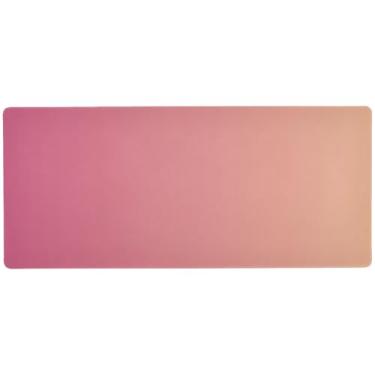 Imagem de Mouse pad gradiente rosa antiderrapante para jogos, mouse pad para jogadores, mesa grande, 80 x 30 cm