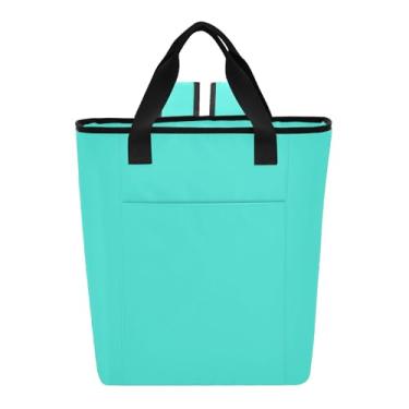 Imagem de Mochila térmica à prova de vazamento turquesa para praia, impermeável, à prova de areia, 36 latas