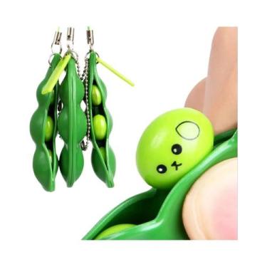 Imagem de Chaveiro Squishy De Edamame Para Adultos, Brinquedo Antiestresse, Feij