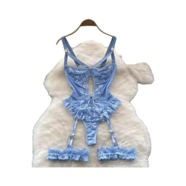 Imagem de Conjunto De Lingerie Sexy plus Size Para Mulheres, Babydoll, Calcinhas