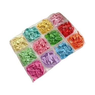 Imagem de Clipes De Cabelo Plásticos Coloridos 20/40/60pcs Design Minimalista Fo