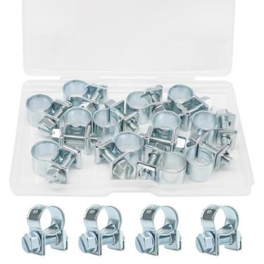 Imagem de zDwfDc Braçadeira de linha de combustível de 8-10 mm 12 peças 5/40.6 cm-13/81.3 cm Braçadeiras de mangueira de linha de combustível para tubo de gasolina diesel automotivo DD025-8-10