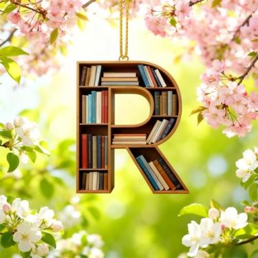 Imagem de Enfeites de Natal A-Z Cristal Pendurado, Enfeites de Árvore de Natal Artesanais com Letra R, Decoração de Carro e Casa - Decoração Artesanal de Acrílico de Natal, Ideias de Troca de Presentes para