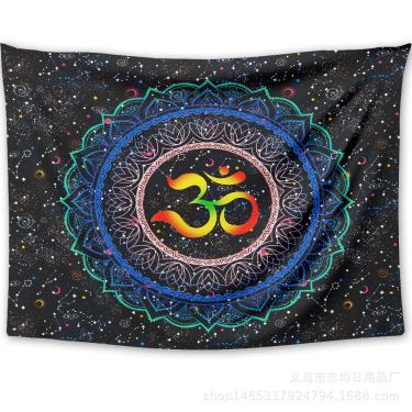 Imagem de Microtecido de parede de flores de mandala de tapeçaria 150x130cm