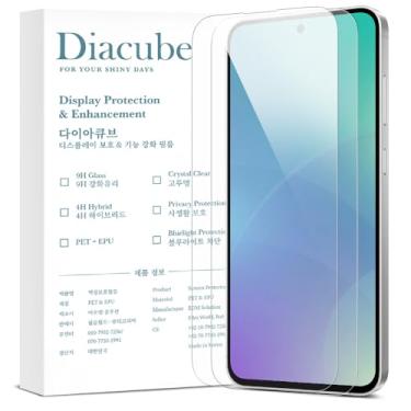 Imagem de DIACUBE [Pacote com 2] Para Samsung Galaxy S26 Plus, protetor de tela de vidro ultrafino PET 9H [suporta desbloqueio de impressões digitais], antiarranhões, ultra transparente, alta sensibilidade ao