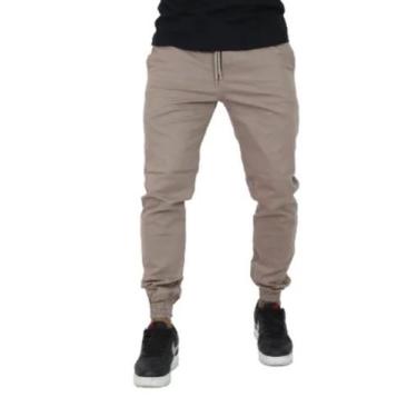 Imagem de Calça Jeans Jogger Masculina Jogguer Sarja Cores Preta,Caramelo,Vinho 