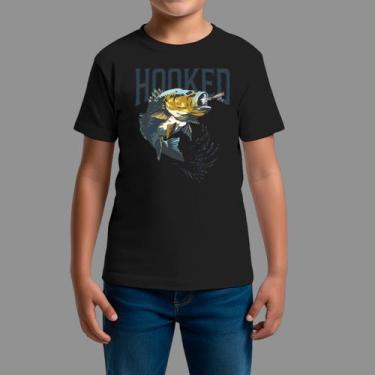 Imagem de Camisetas Infatil Country Casual Moda Country Gola Redonda Hooked, Pre