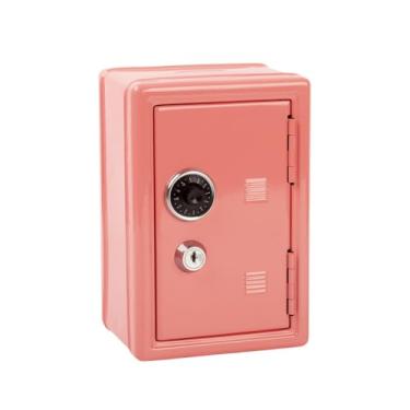 Imagem de Almencla Cofrinho de mesa pequeno, organizador de dinheiro, porta-chaves, cartões e cosméticos, Rosa Vermelha