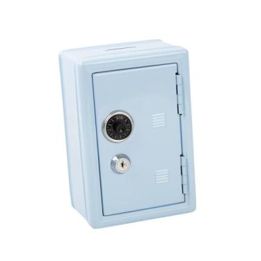 Imagem de harayaa Mini Cofre de Leve e Decorativo em Formato de Porquinho para Guardar Objetos de Papelaria, Joias e Bonecas na Sala de Estar, Azul