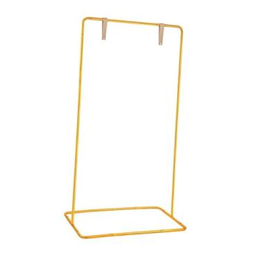 Imagem de YsXoWiui Suporte para placa de boas-vindas de casamento, moderno, decorativo, estável para cartazes de festa e exposições de casamento, Ouro