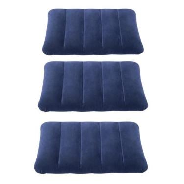 Imagem de Travesseiro inflável colchão bestway para camping acampamento 42x26x10
