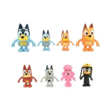 Imagem de Conjunto De Figuras De Ação Bluey Bingo 8 Peças, Bonecos De PVC Com Ju