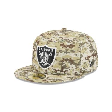 Imagem de BONE NEW ERA 59FIFTY LAS VEGAS RAIDERS NFL SALUTE SERVICE 2025 MILITAR-Masculino