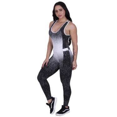 Imagem de Macacão Academia Poliamida Bojo Jacquar Grosso Degrade-Feminino