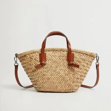 Imagem de Bolsa Feminina Artesanal de Vime e Palha - Bolsa de Ombro e Crossbody 
