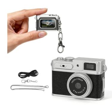 Imagem de VBESTLIFE Mini Câmera Digital Com Chaveiro, Câmera Minúscula, Pequena 1080P 3MP, Gravador de Vídeo Portátil Com Bateria de Longa Duração para Viagens, Festas, Vlogs (Preto)