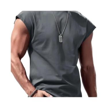 Imagem de Camiseta Regata Masculina De Verão Sem Mangas Respirável Casual Esport