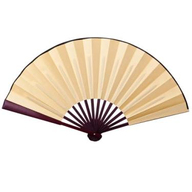 Imagem de Ventiladores dobráveis portáteis,Ventilador portátil em branco de 8/10 polegadas - Ventilador portátil em branco de de seda para escrita e pintura, estilo chinês