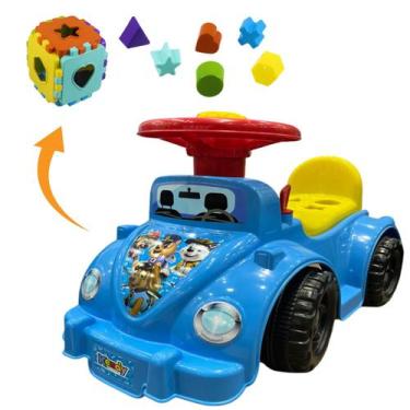 Imagem de Triciclo Carrinho Infantil Andador Patrulha Azul Canina Cubo - Kendy B