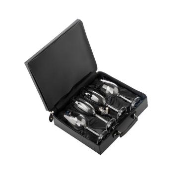 Imagem de Maleta Courino 4 Taças Com Tampa Espumante E Saca Rolha Top