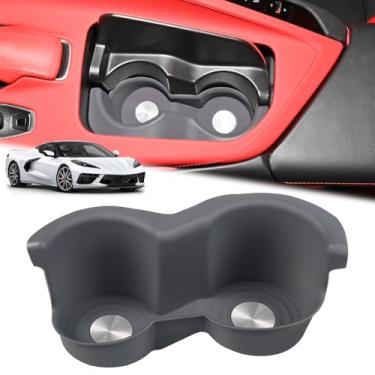 Imagem de MSIZOY Caixa de inserções de suporte de copo de água para console central compatível com Chevy Corvette C8 Stingray Z51 Z06 E-ray 2020-2025 Acessórios interiores Suporte de engarrafador de água