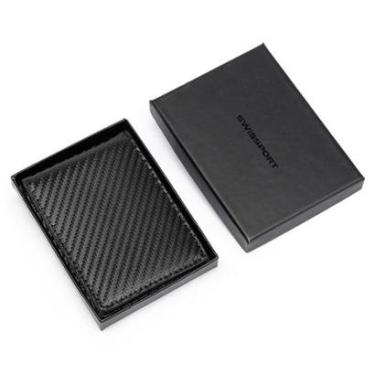 Imagem de Carteira Masculina Porta Cartão Dinheiro Moderno Slim 200ml-Masculino