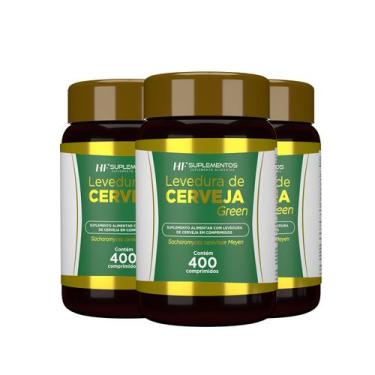 Imagem de Levedura de cerveja green + hf suplements 3X 400 comp