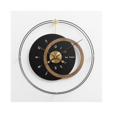 Imagem de KHUTRW3D Cozinha 60 * 63 cm sala de estar, sala de jantar decoração de parede grande relógio de luxo moderno, decoração preta