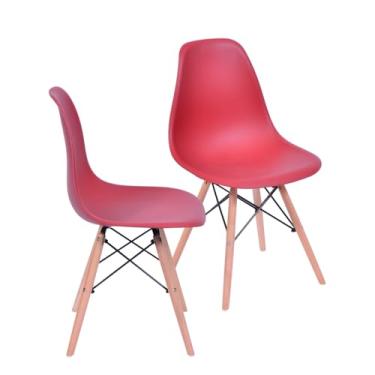 Imagem de Kit 2 Cadeiras DKR Base Madeira (Telha)