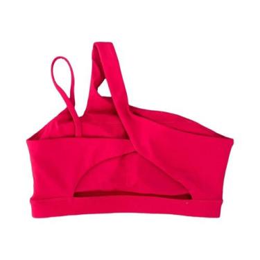 Imagem de Top De Yoga Feminino Com Alças Obliquas E Efeito Push Up, À Prova De C