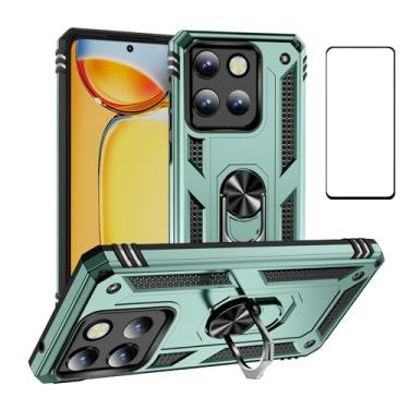 Imagem de Capa para Motorola Moto G Stylus 5G 2025 com protetor de tela, suporte de anel, proteção militar à prova de choque, armadura de defesa de camada dupla, capa traseira para celular para Moto G Stylus 5G