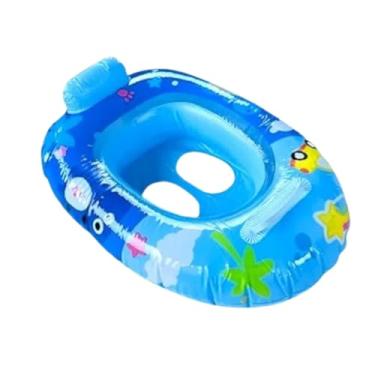 Imagem de Boia Flutuante Estilo Fralda Infantil Bebe Criança Inflavel Piscina Mar (Rosa)