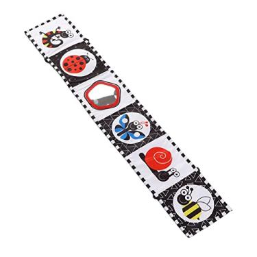 Imagem de Generic Livro de Tecido Macio Preto e Branco de Alto Contraste para Desenvolvimento Visual, Treinamento de Capacidade de Preensão, Cognição do Item, para bebê, Fibra de Poliéster Portátil 32,3 X 5,3