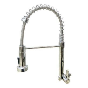 Imagem de Torneira Cozinha Gourmet Inox Luxo Modelo:agua Fria Parede Prata