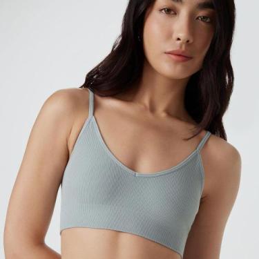 Imagem de Top Básico Hering Sem costura, Hrg1m, Azul claro, G