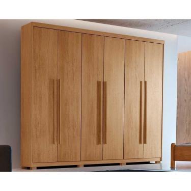 Imagem de Guarda Roupa Casal Hawaii 6 Portas E 2 Gavetas C/ Pés Naturale - Rufato