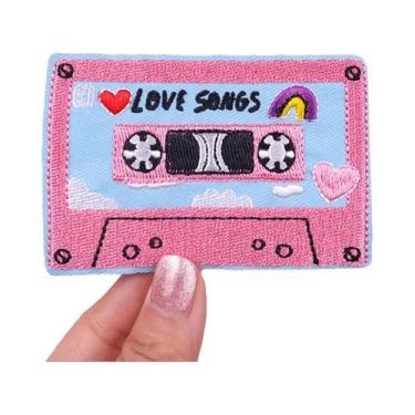 Imagem de Patches Bordados Termocolantes De Música Rock, Desenho Animado, Câmera