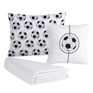 Imagem de Kit Colcha Cobre Leito Jogo Roupa Cama Solteiro 5 Pçs Elasticado Na Vo