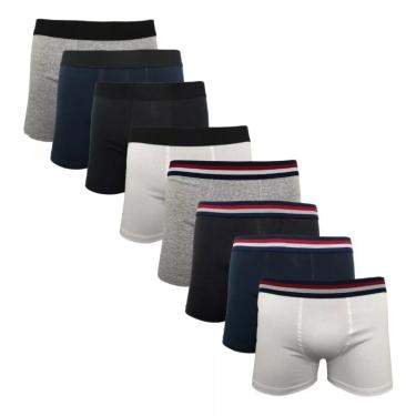 Imagem de Kit 10 Cuecas Boxer Masculinas Algodão Cueca Short Box Lisa