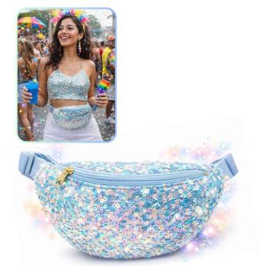 Imagem de Pochete Paetê com Glitter Bloquinho de Carnaval (1 Und) - YA Accessori