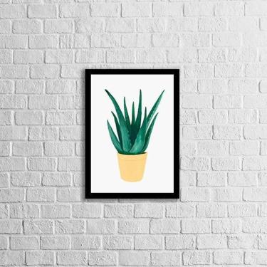 Imagem de Quadro Vaso Espada De São Jorge 45X34Cm Com Vidro Preta