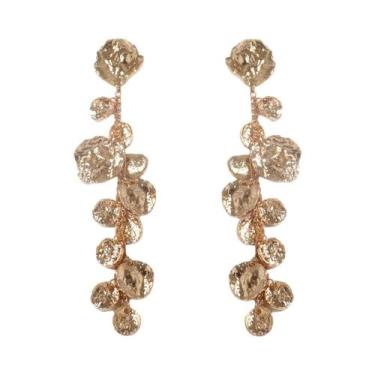 Imagem de Brincos Elegantes Retro Com Medalhão E Franja Para Mulheres, Acessório